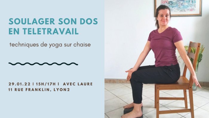 Atelier yoga sur chaise avec KalimbaYoga à Lyon
